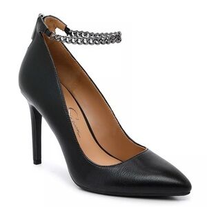 Jessica Simpson Black Leather Heels